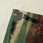 70 "x35" Badetuch mit "Herbstfarben"-Image (Beispiel)