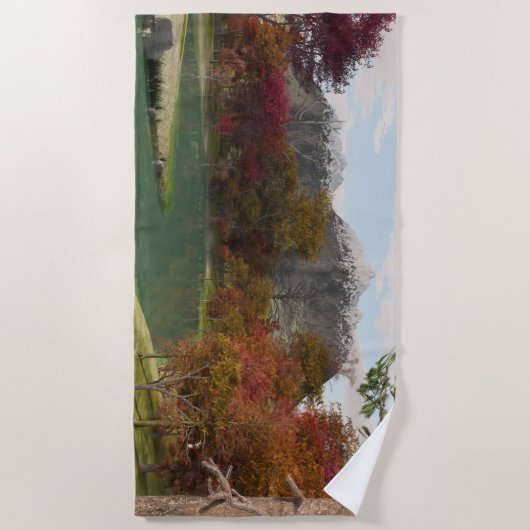 70 "x35" Badetuch mit "Herbstfarben"-Image (Vorderseite)