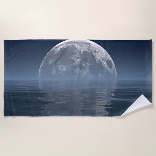 70 "x35" Badetuch mit Moon Rising-Bild (Vorderseite)