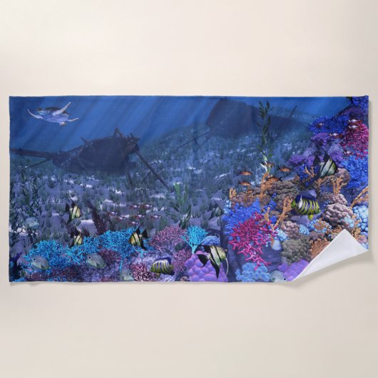 70"x35" Badetuch mit "Watery Erholung"-Image (Vorderseite)