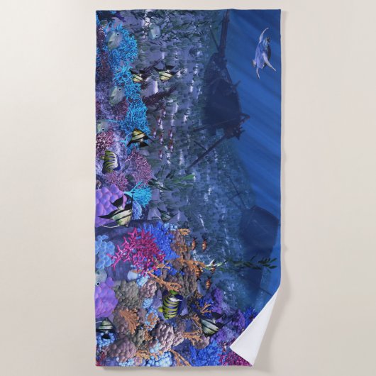 70"x35" Badetuch mit "Watery Erholung"-Image (Vorderseite)