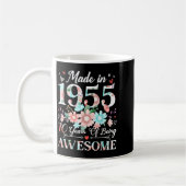 70 Year Old Made In 1955 Floral 70th Birthday Wome Kaffeetasse (Links)