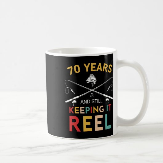 70 Years And Still Keeping It Reel 70th Birthday F Kaffeetasse (Rechts)