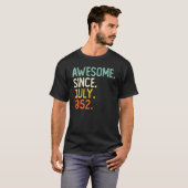 70 Years Old Awesome Since July 1952 70th Birthday T-Shirt (Vorne ganz)