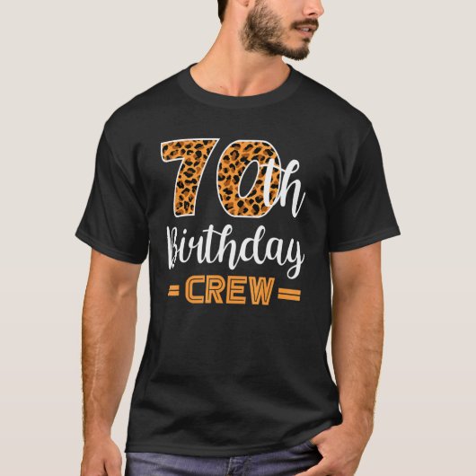 70 Years Old Birthday Leopard Print 70th Birthday T-Shirt (Vorderseite)