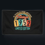 70 Years Old Of Be Awesome In 1952 70th Birthday Banner<br><div class="desc">70 Years Old Of Be Awesome Vintage Born In 1952 70th Birthday</div>