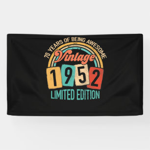 70 Years Old Of Be Awesome In 1952 70th Birthday Banner