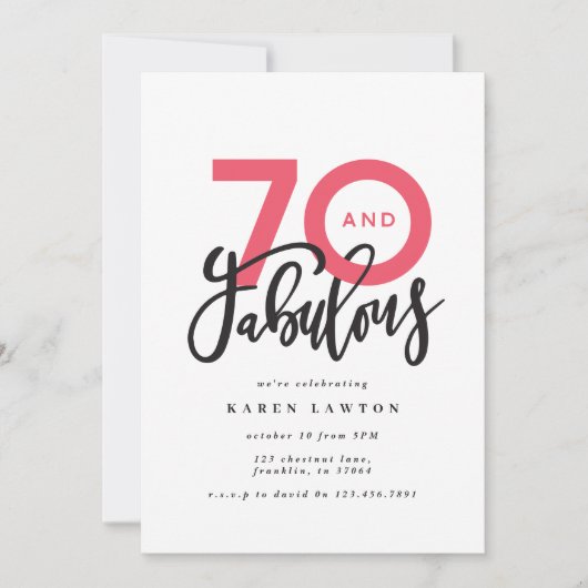 70 zum guten, modernen Geburtstag machen (Vorderseite)