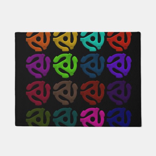 70er 45 Vinylplastikeinsatz-Aufzeichnungs-Muster Fußmatte (Vorderseite)