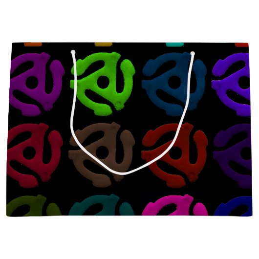 70er 45 Vinylplastikeinsatz-Aufzeichnungs-Muster Große Geschenktüte (Vorderseite)