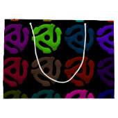 70er 45 Vinylplastikeinsatz-Aufzeichnungs-Muster Große Geschenktüte (Rückseite)