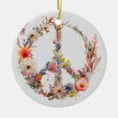 70er 60er Friedenszeichen Bunt Keramik Ornament (Vorne)
