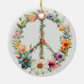 70er 60er Friedenszeichen Bunt Keramik Ornament (Hinten)