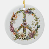 70er 60er Friedenszeichen Bunt Keramik Ornament (Hinten)