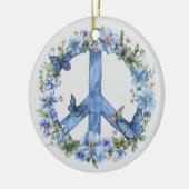 70er 60er Friedenszeichen Bunt Keramik Ornament (Links)
