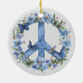 70er 60er Friedenszeichen Bunt Keramik Ornament (Hinten)