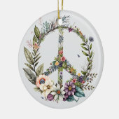 70er 60er Friedenszeichen Bunt Keramik Ornament (Links)