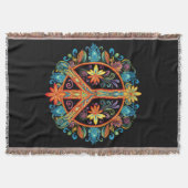 70er 60er Friedenszeichen farbig Decke (Vorderseite)