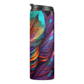 70er 60er Psychedelische Federn Thermosbecher (Nach rechts gedreht)