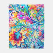 70er 60er psychedelische Hippie Retro Hip Fleecedecke (Vorderseite)