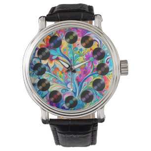 70er 60er Psychedelischer Hippie Retro Hip Armbanduhr
