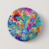 70er 60er Psychedelischer Hippie Retro Hip Button (Vorderseite)