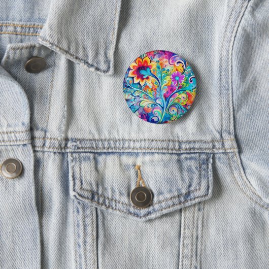 70er 60er Psychedelischer Hippie Retro Hip Button (Beispiel)