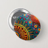 70er 60er Psychedelischer Hippie Retro Hip Button (Vorne & Hinten)