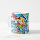 70er 60er Psychedelischer Hippie Retro Hip Kaffeetasse (Vorderseite Links)