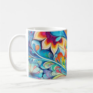 70er 60er Psychedelischer Hippie Retro Hip Kaffeetasse
