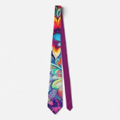 70er 60er Psychedelischer Hippie Retro Hip Krawatte (Vorderseite)