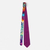 70er 60er Psychedelischer Hippie Retro Hip Krawatte (Rückseite)