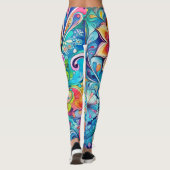 70er 60er Psychedelischer Hippie Retro Hip Leggings (Rückseite)