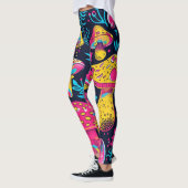 70er 60er Psychedelischer Hippie Retro Hip Leggings (Links)