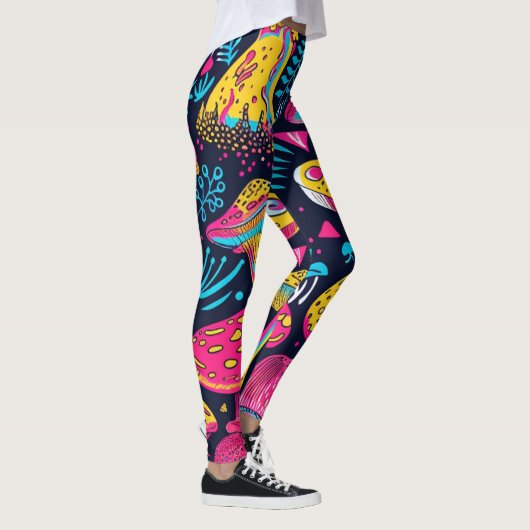 70er 60er Psychedelischer Hippie Retro Hip Leggings (Rechts)