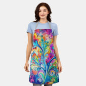 70er 60er Psychedelischer Hippie Retro Hip Schürze (Getragen)