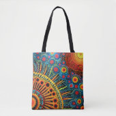 70er 60er Psychedelischer Hippie Retro Hip Tasche (Vorderseite)