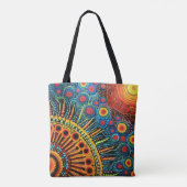 70er 60er Psychedelischer Hippie Retro Hip Tasche (Rückseite)