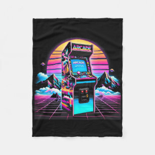 70er 80er 90s Vintag Retro Arcade Video Game Old S Fleecedecke