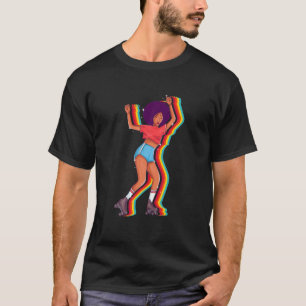 70er 80er Afro Roller Skaten Retro Vintag Skater G T-Shirt