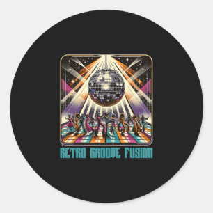 70er 80er Disco Retro Groove Fusion Funky Disc Runder Aufkleber