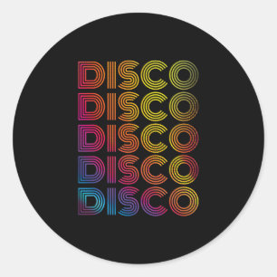 70er 80er Disco Tanzparty Vintage Retro Old School Runder Aufkleber