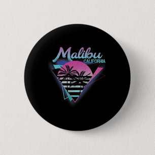 70er 80er In Kalifornien Stadt Malibu Surfen  Button