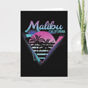 70er 80er In Kalifornien Stadt Malibu Surfen Karte
