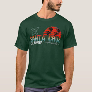 70er 80er in Kalifornien Stadt Santa Cruz Surfen T-Shirt