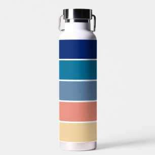 70er 80er Retro Streifen Trinkflasche