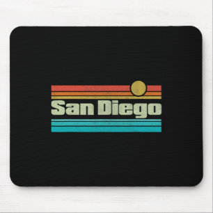 70er 80er Surfen Kalifornien Ca San Diego Mousepad