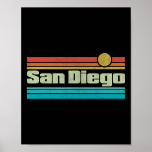 70er 80er Surfen Kalifornien Ca San Diego Poster