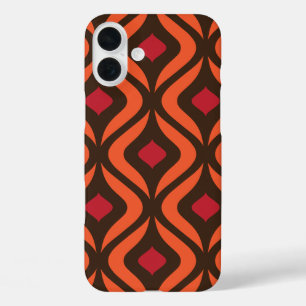 70er Abstrakt geometrisches Muster iPhone 16 Plus Hülle