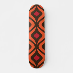 70er Abstrakt geometrisches Muster Skateboard